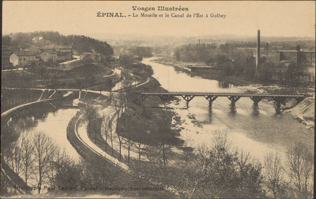 Épinal, La Moselle et le Canal de l'Est à Golbey