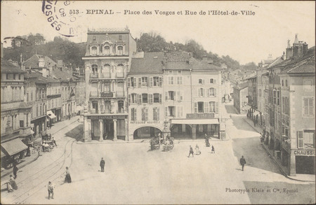 Épinal, Place des Vosges et Rue de l'Hôtel-de-Ville