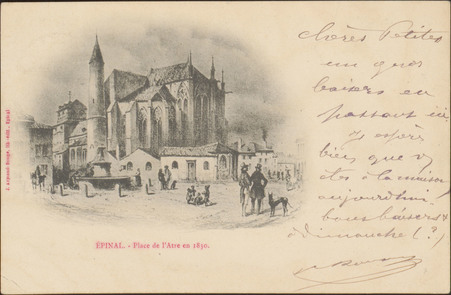 Épinal, Place de l'Atre en 1830