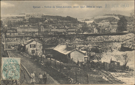 Épinal, Vallon de Saint-Antoine, Avril 1903 (Effets de neige)