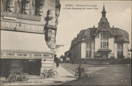 Épinal, Boulevard de la Gare et École Supérieure de Jeunes Filles