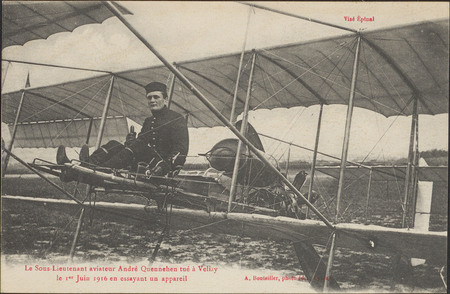 Le Sous-Lieutenant aviateur André Quennehen tué à Velizy le 1er Juin 1916 …