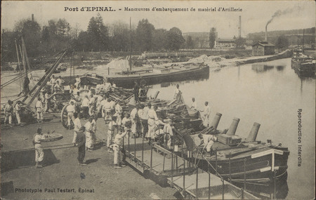 Port d'Épinal, Manœuvre d'embarquement de matériel d'Artillerie