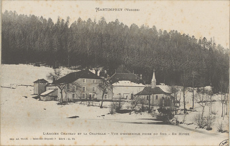 Martinprey (Vosges), L'Ancien Château et la Chapelle, Vue d'ensemble prise…