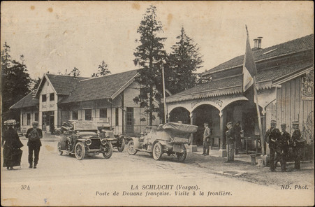 La Schlucht (Vosges), Poste de douane française, Visite à la frontière