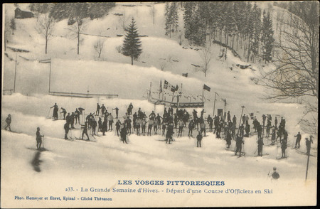 La Grande Semaine d'Hiver, Départ d'une Course d'Officiers en ski