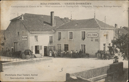 Hôtel Ferbus, Greux-Domrémy, Correspondance du Chemin de fer, Hôtel recomm…