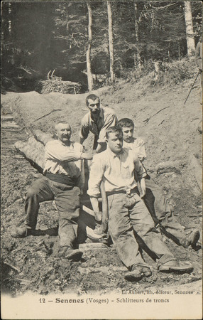 Senones (Vosges), Schlitteurs de troncs