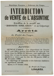 République française. Préfecture des Vosges. Interdiction de vente de l'ab…