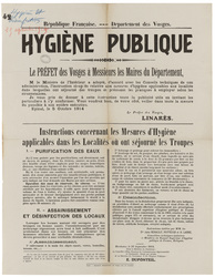 République française. Département des Vosges. Hygiène publique... l'instru…