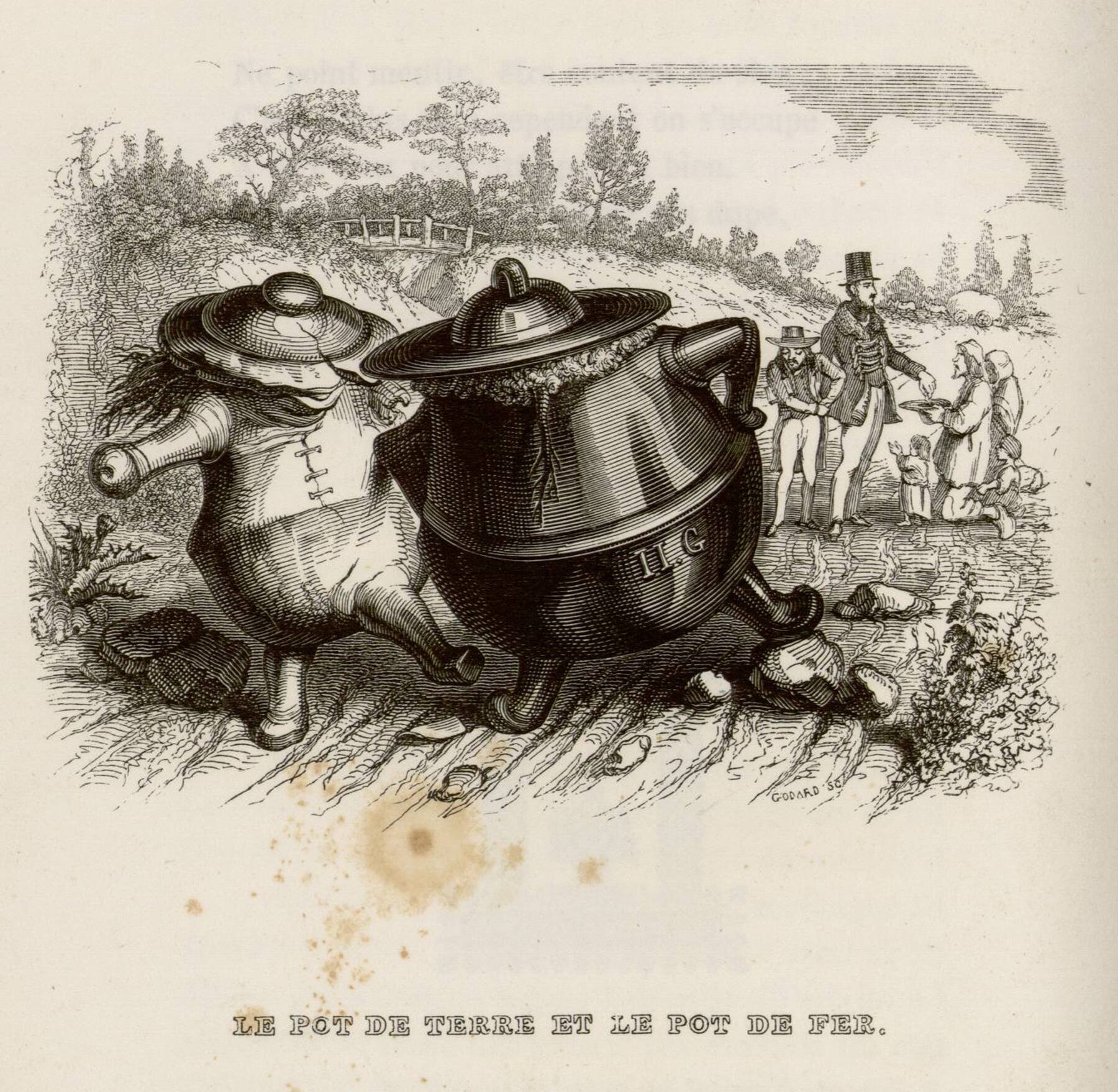 Contenu du Le pot de terre et le pot de fer