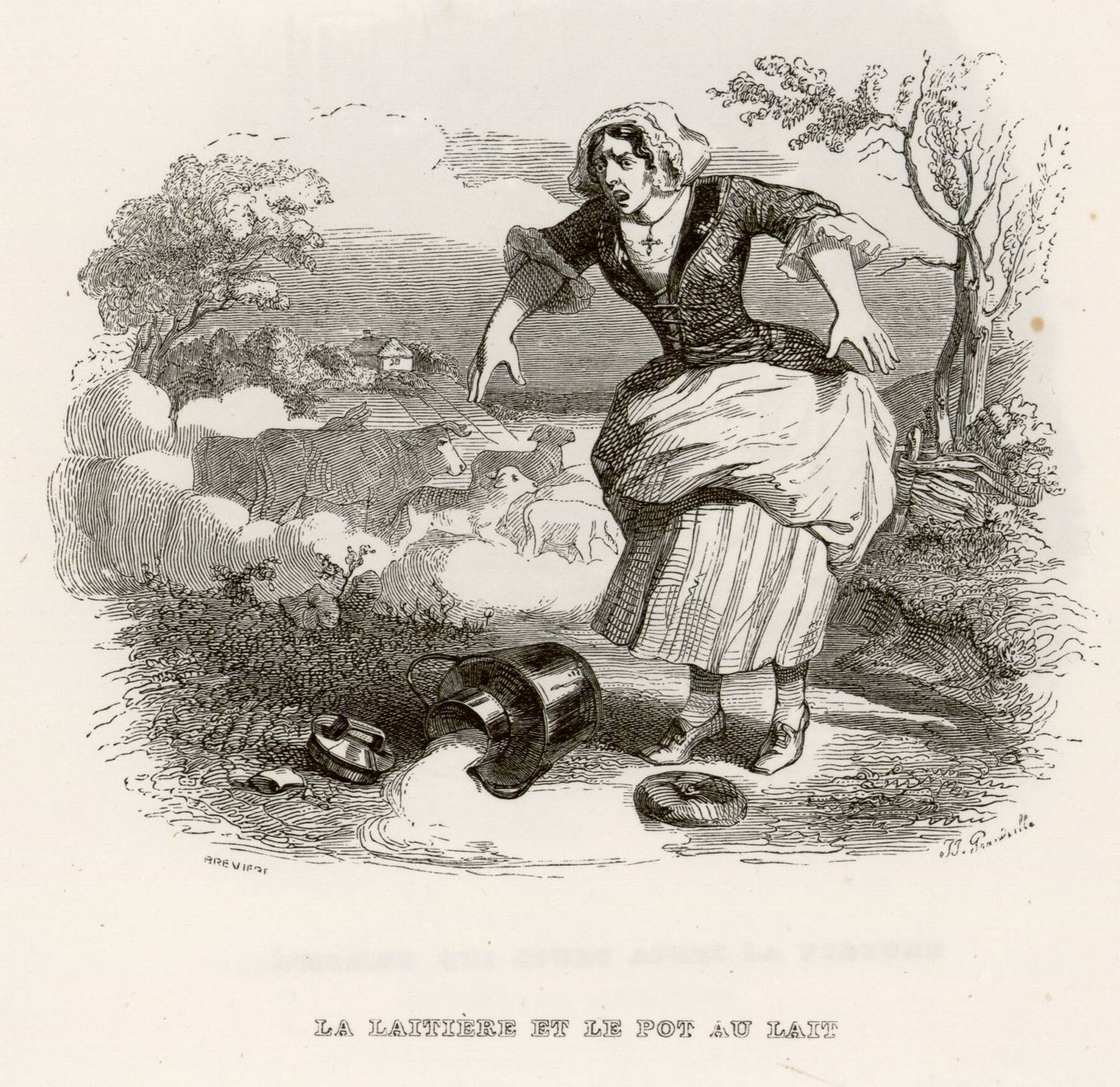 Contenu du La laitière et le pot au lait