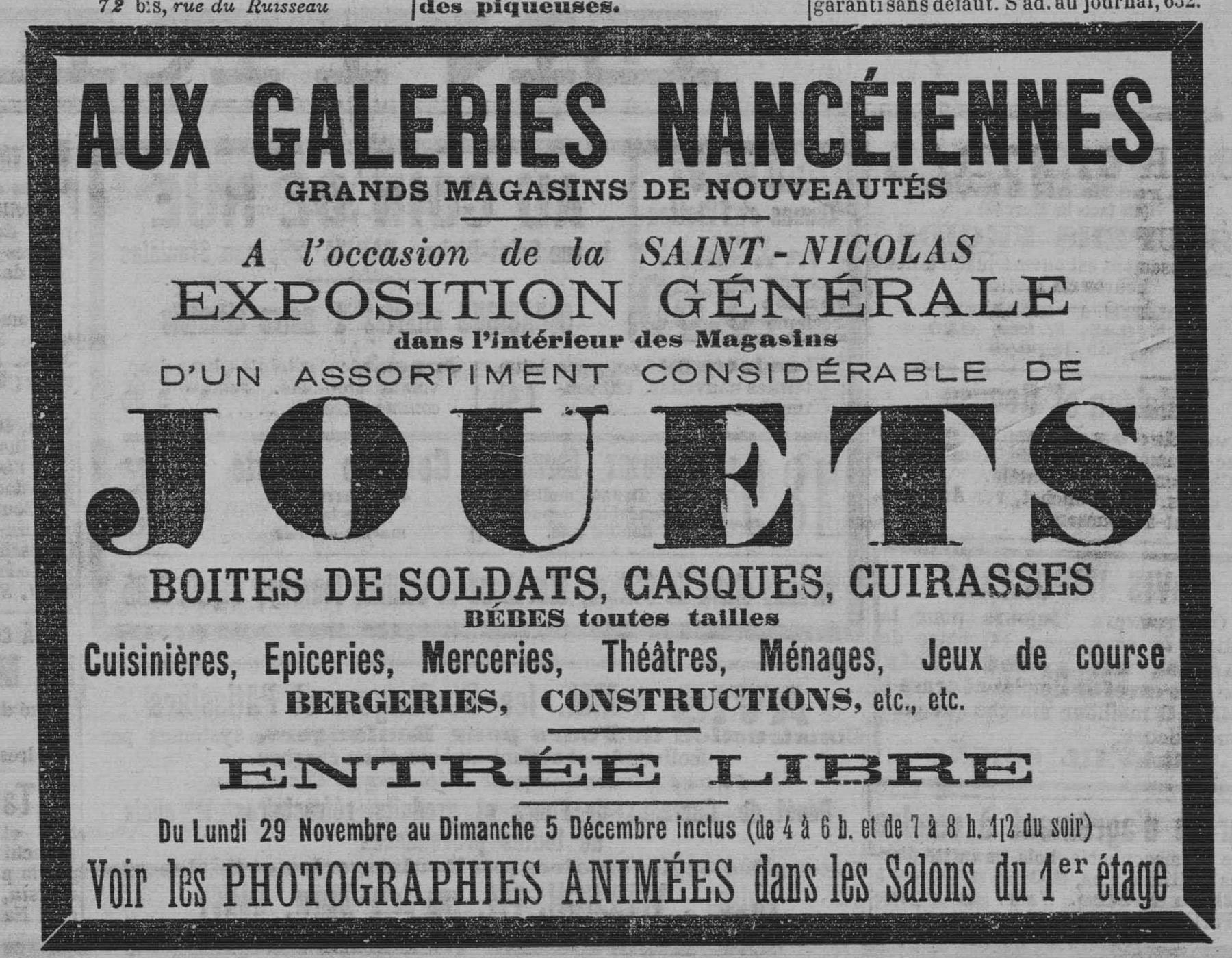 Contenu du À l’occasion de la Saint Nicolas exposition générale … de jouets Contenu du À l’occasion de la Saint Nicolas exposition générale … de jouets