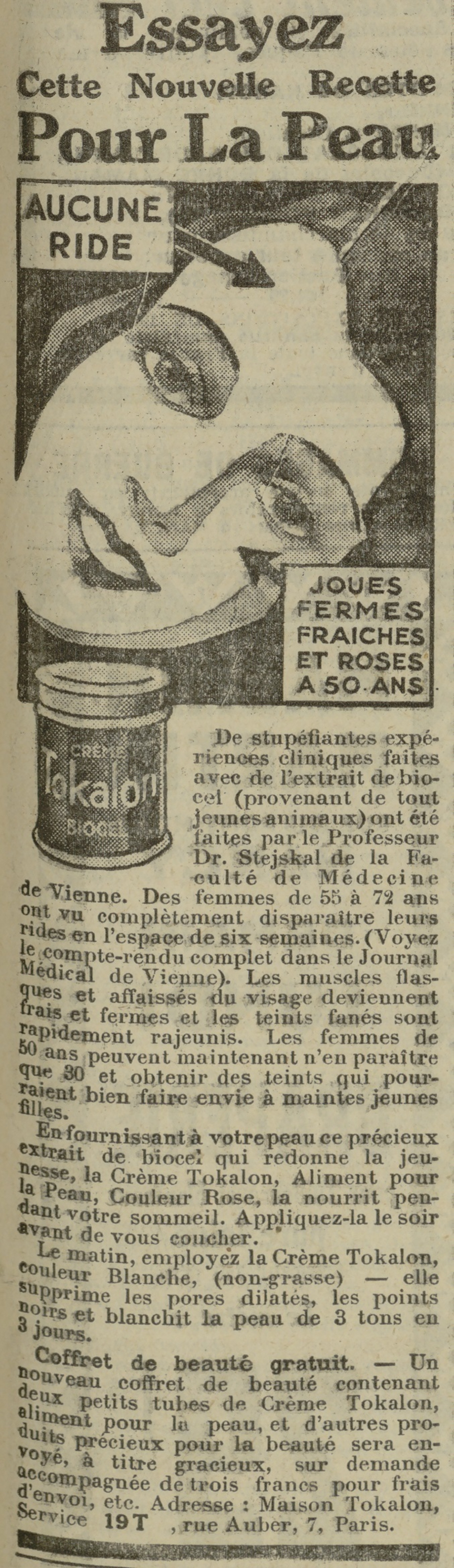 Contenu du Crème Tokalon Contenu du Crème Tokalon