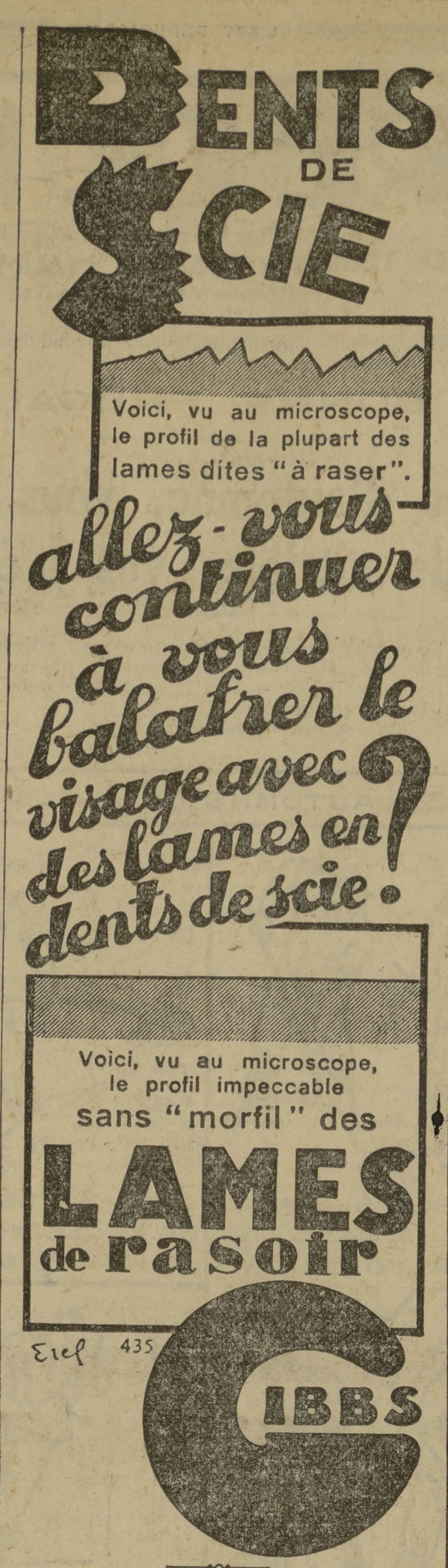 Contenu du Lames de rasoir Gibbs Contenu du Lames de rasoir Gibbs