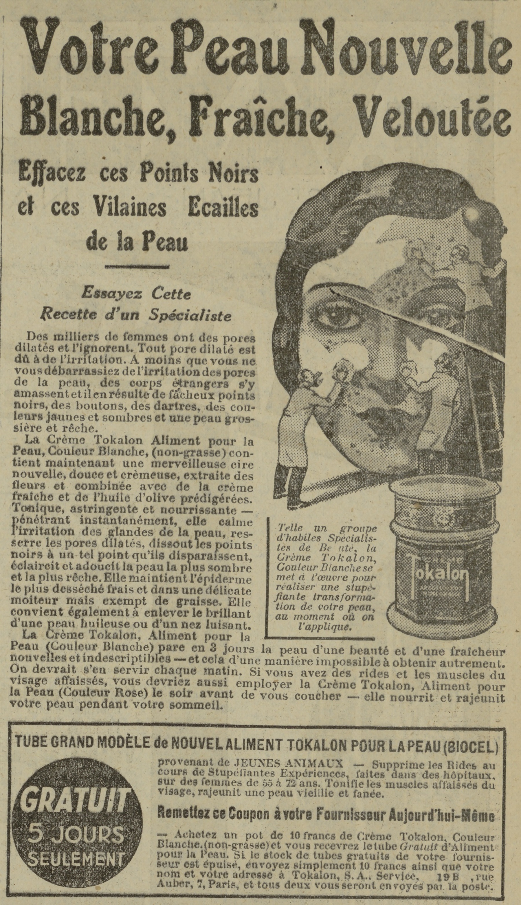 Contenu du Crème Tokalon Contenu du Crème Tokalon