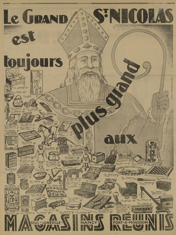 Saint Nicolas dans la publicité Saint Nicolas dans la publicité