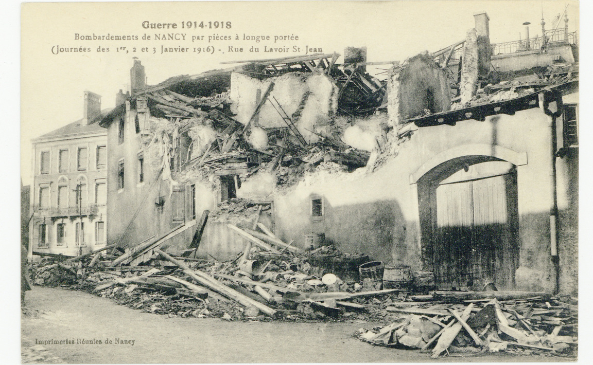 Contenu du Bombardements de Nancy des 1er, 2 et 3 Janvier 1916.