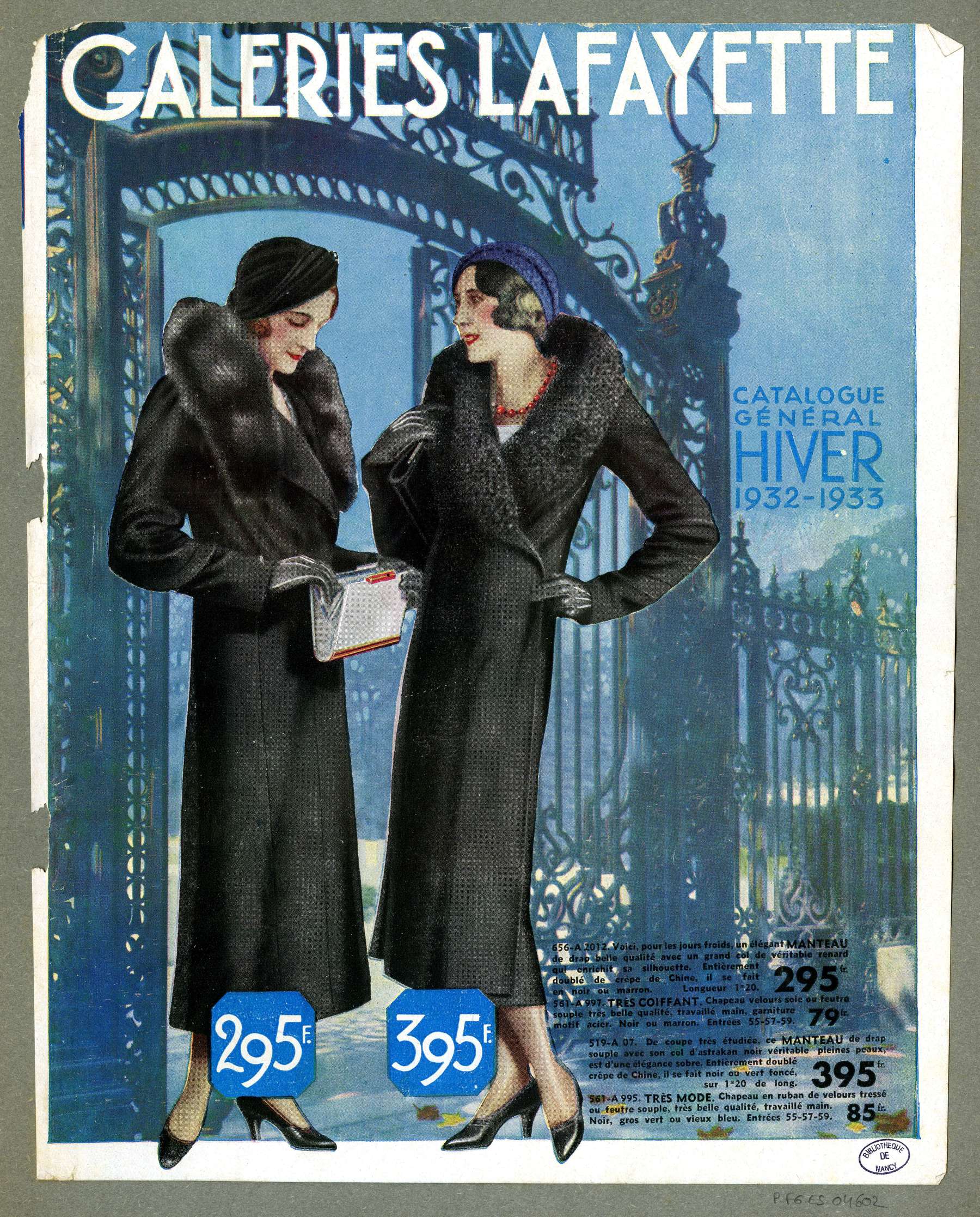 Contenu du Catalogue général, hiver 1932-1933