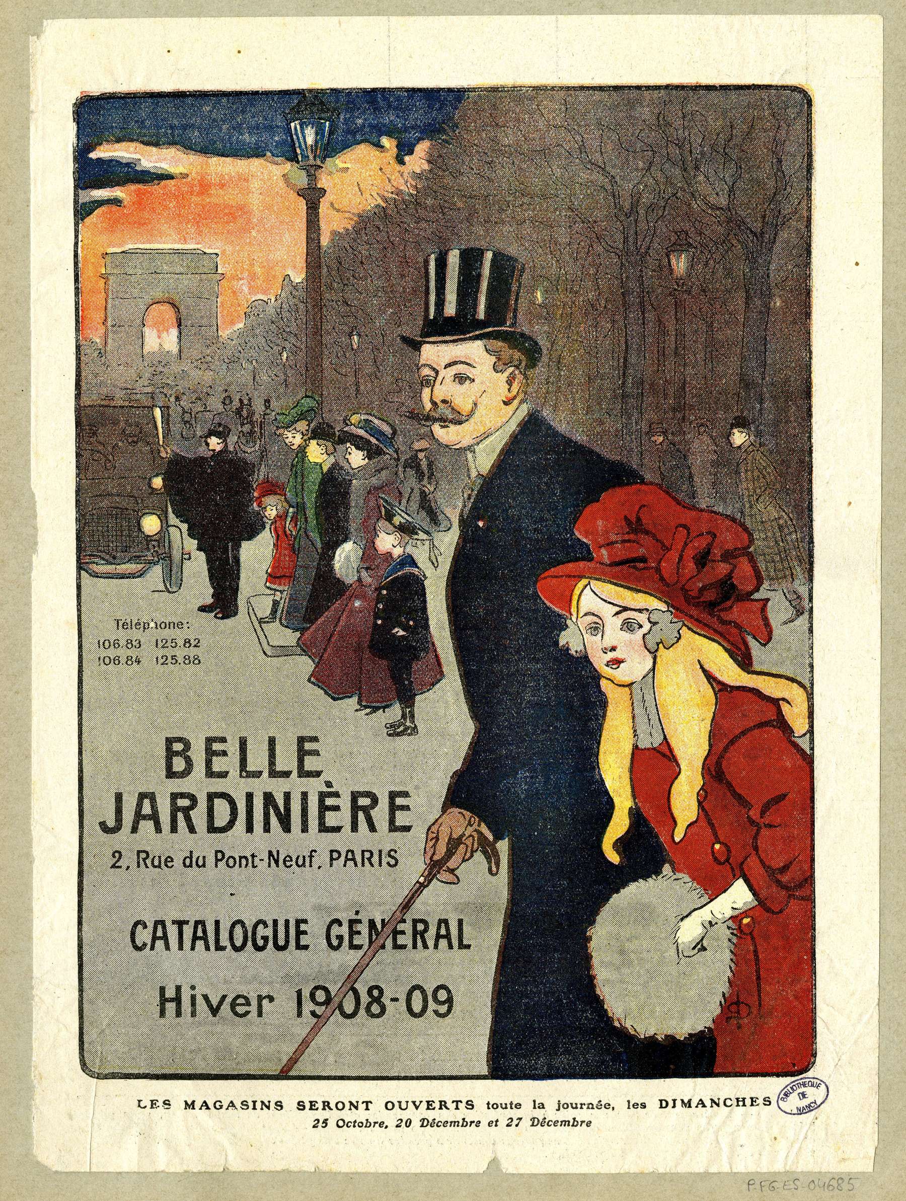 Contenu du Catalogue général hiver 1908-09