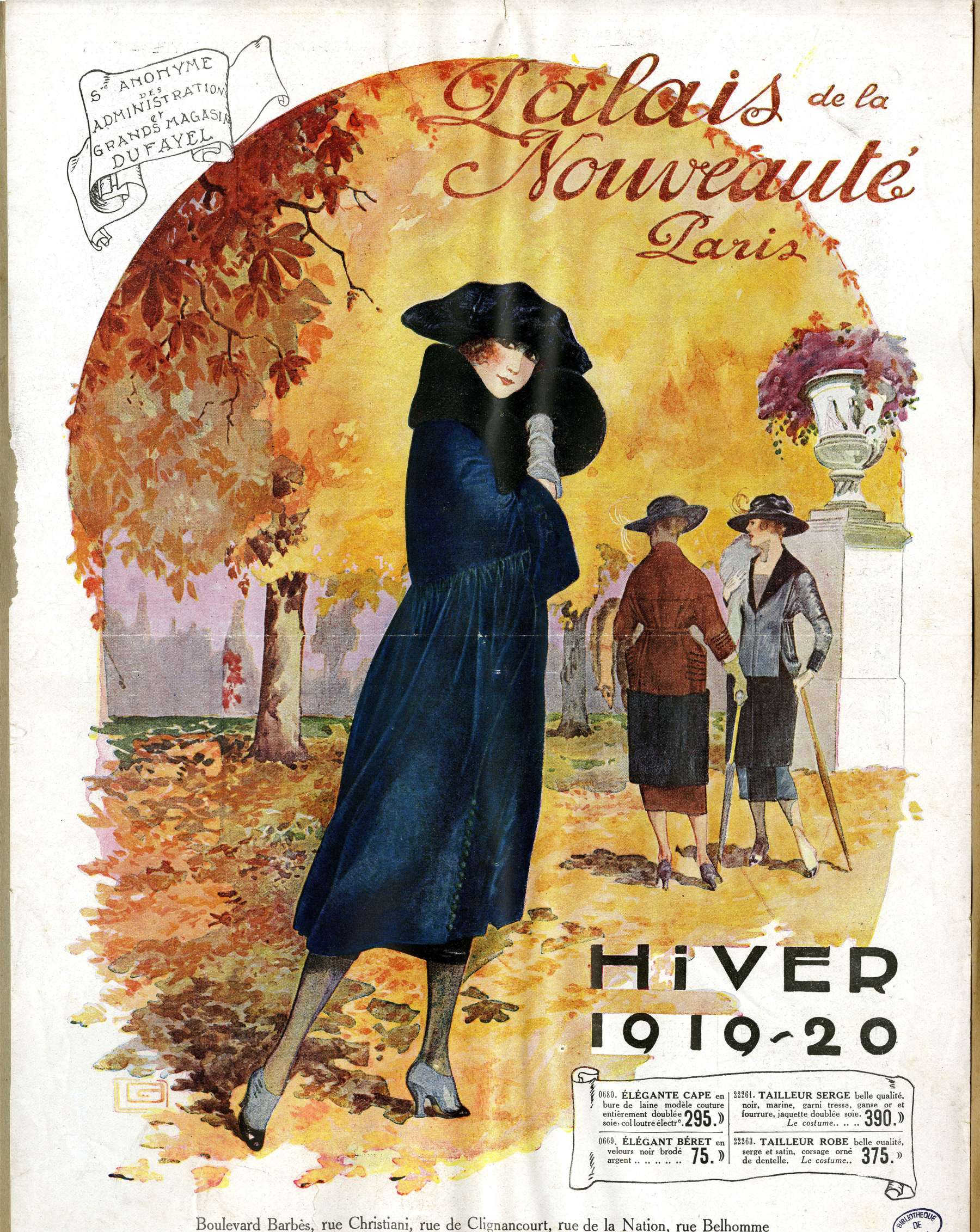 Contenu du Palais de la nouveauté : hiver 1919-20