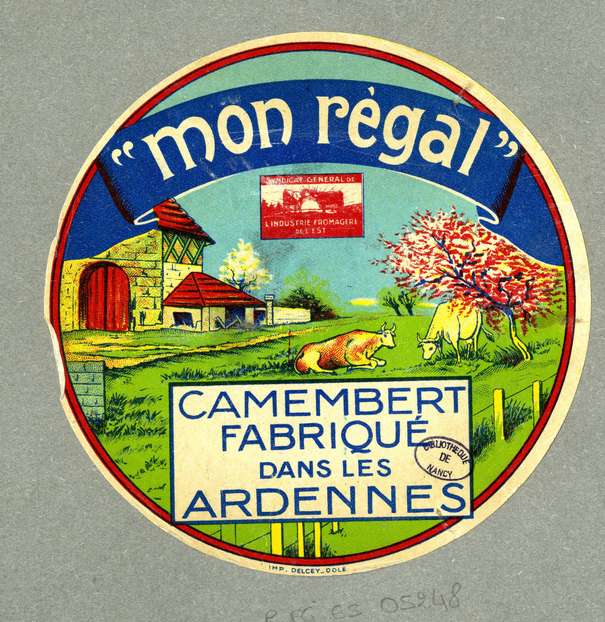 Ancienne étiquette Fromage Camembert   Normandie   Donjon 