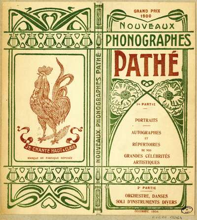  Catalogue du phonographe Pathé de décembre 1904
