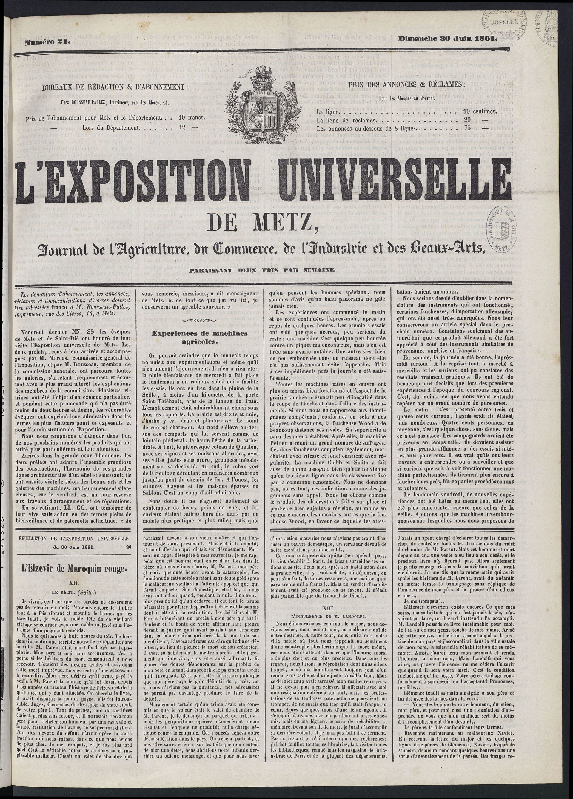 L’Exposition universelle de Metz