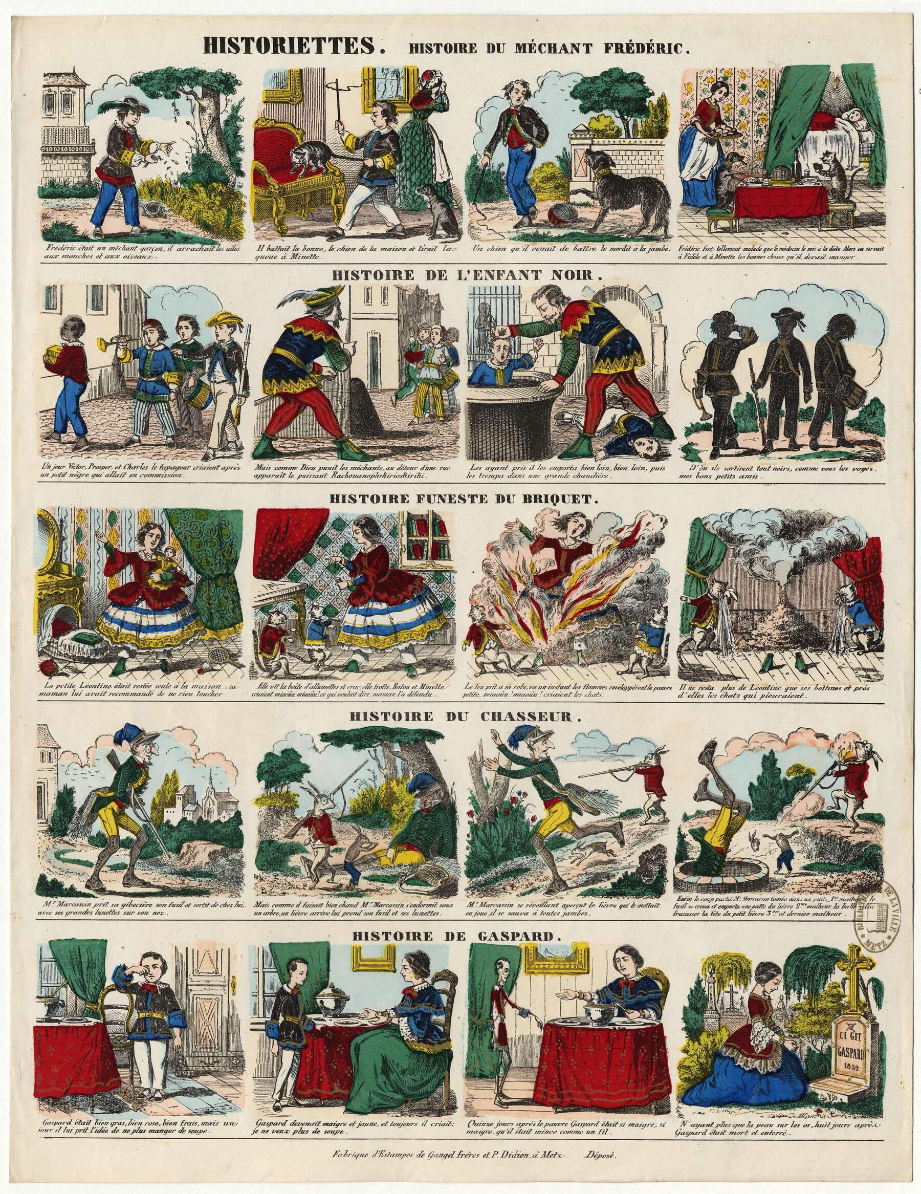 Contenu du Historiettes (images de Metz, 1858-1860) Contenu du Historiettes (images de Metz, 1858-1860)