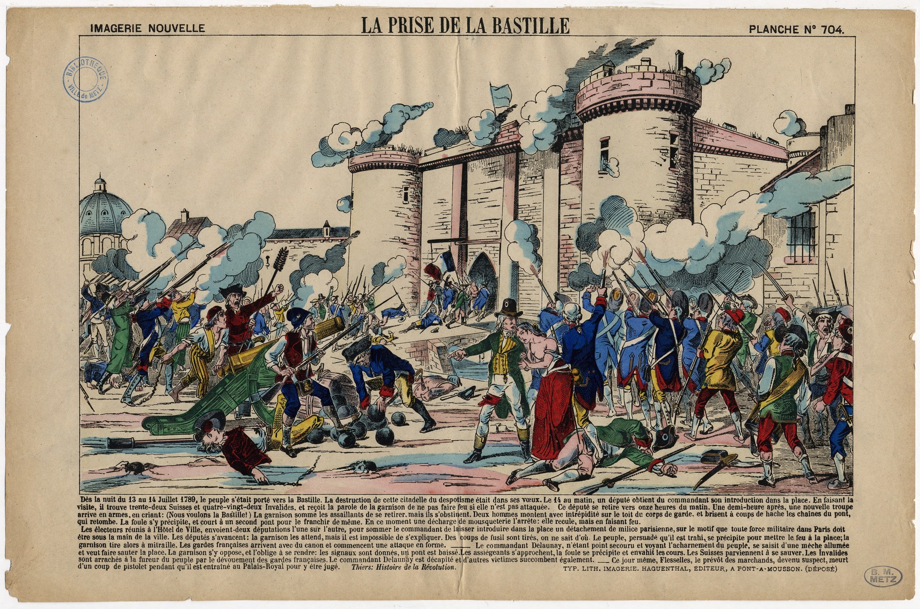 Contenu du Estampe de la prise de la Bastille
