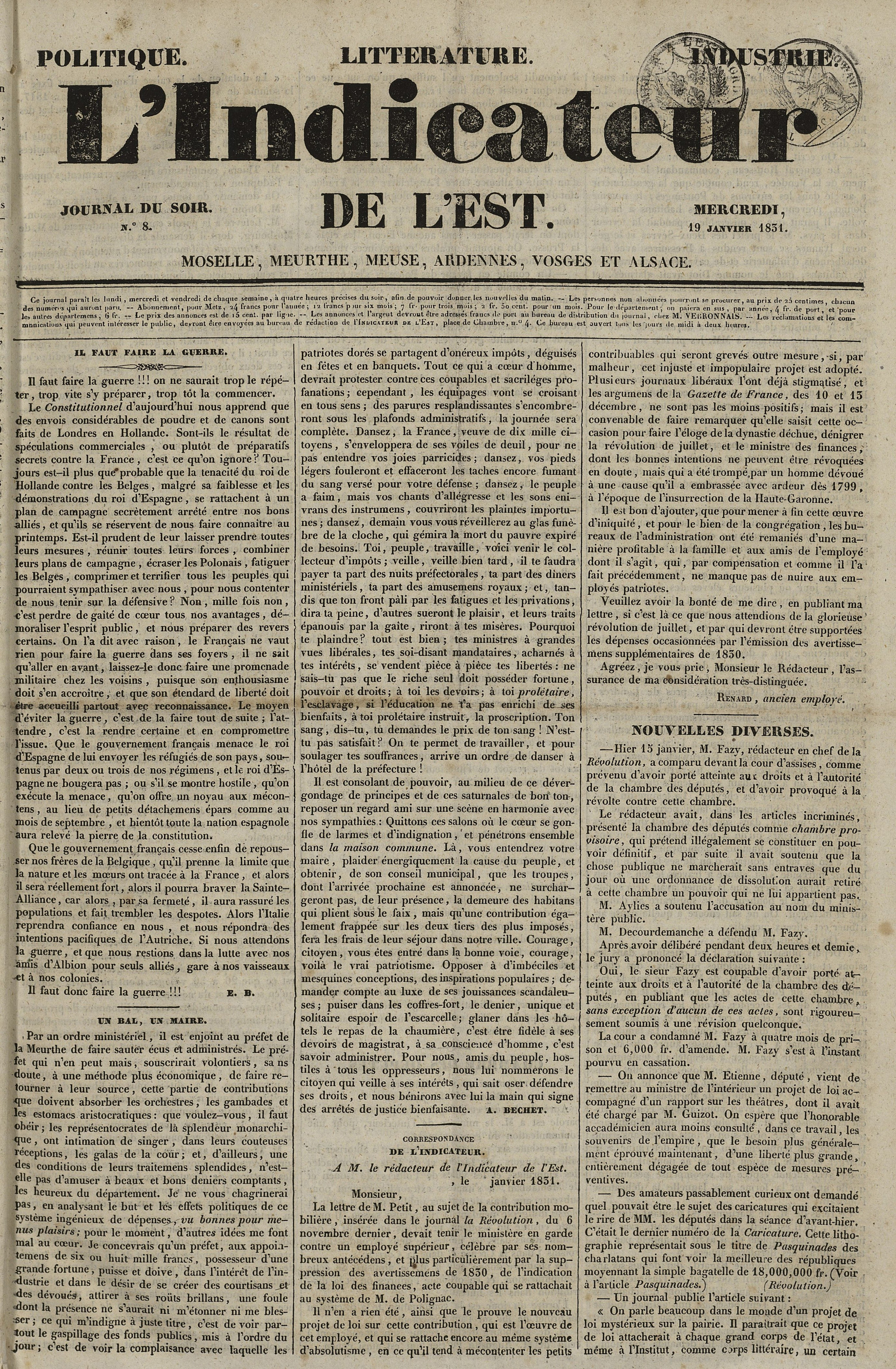 L’Indicateur de l’Est