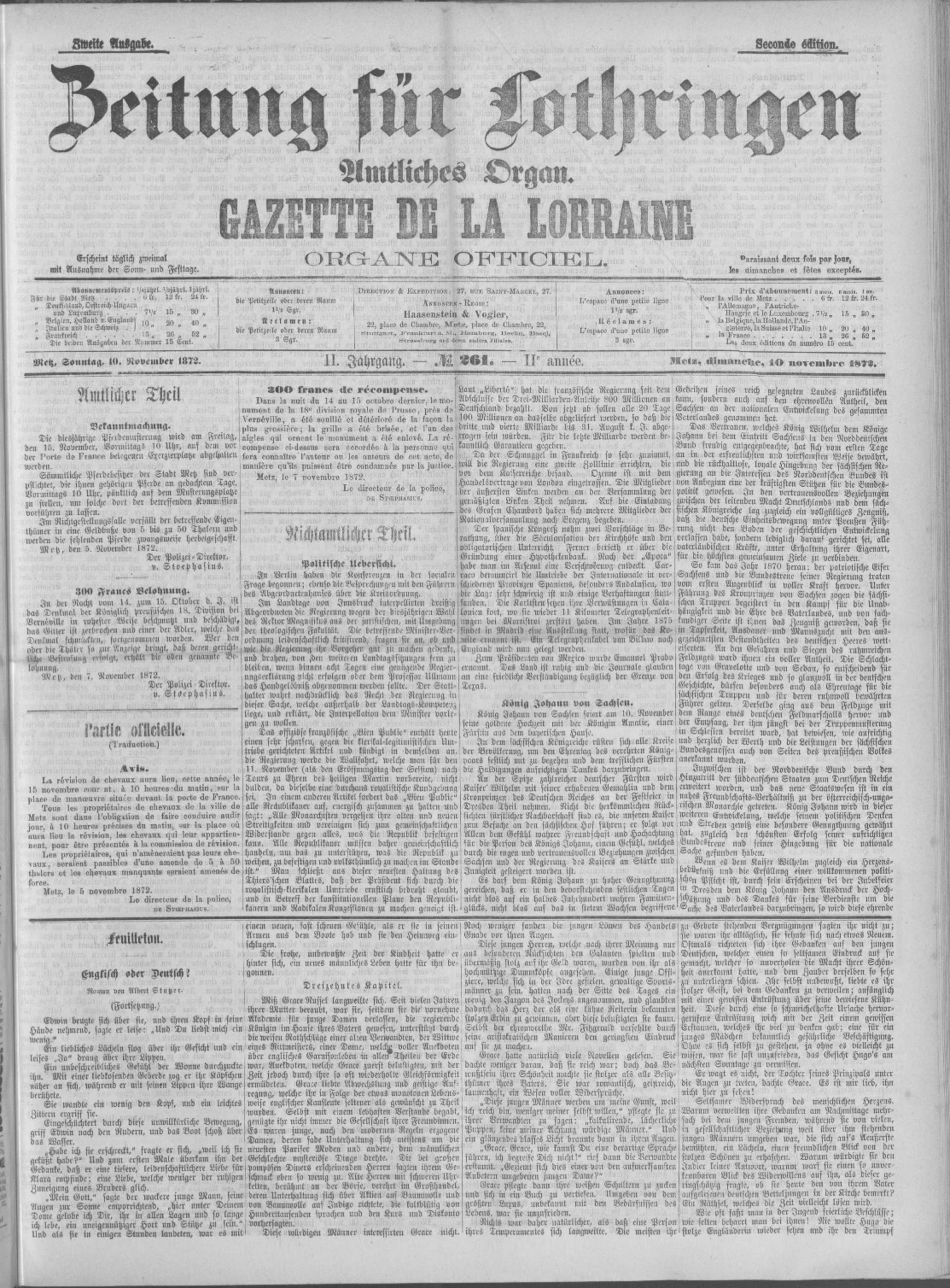 Zeitung für Lothringen