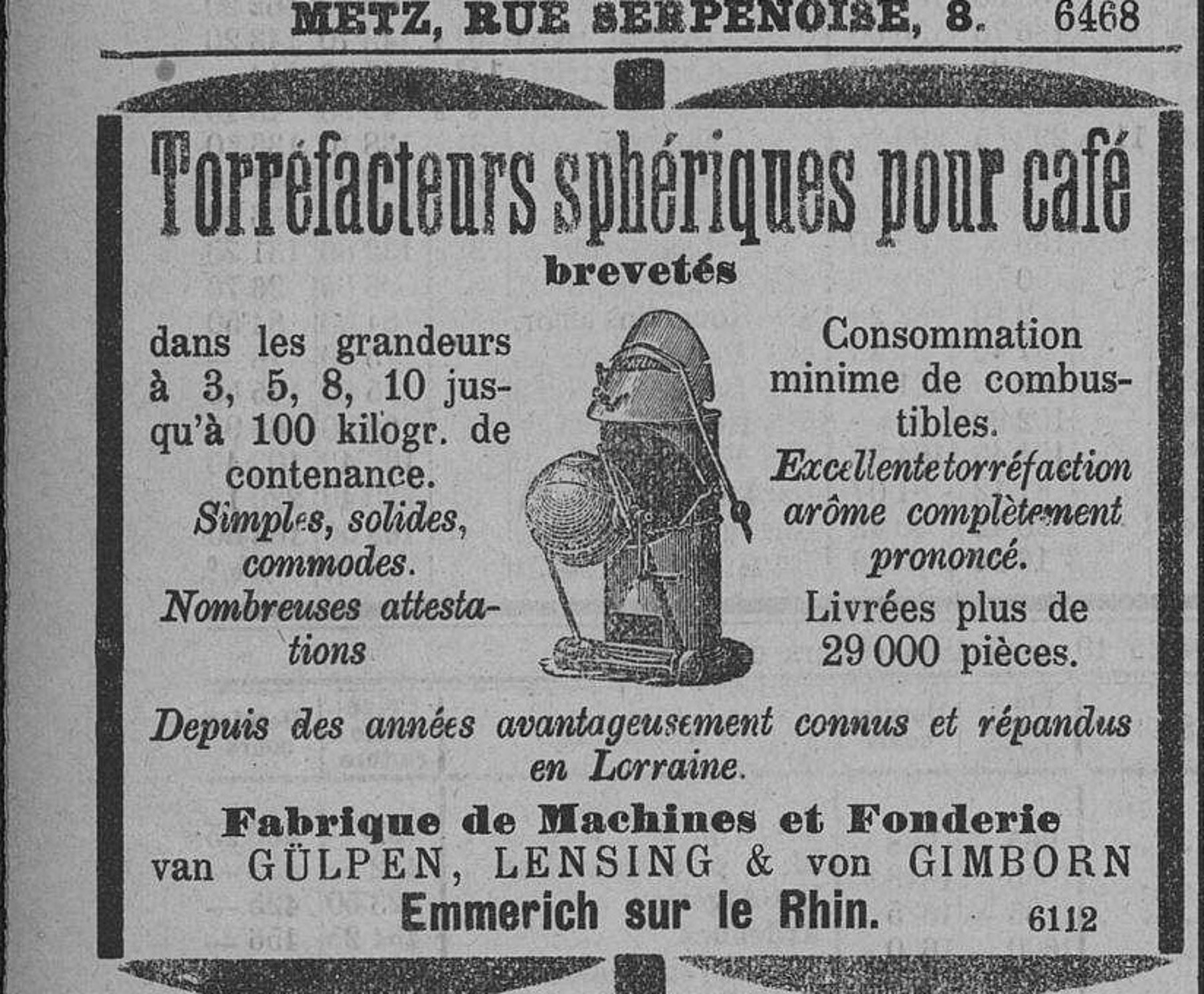 Contenu du Torréfacteurs spériques pour café Contenu du Torréfacteurs spériques pour café