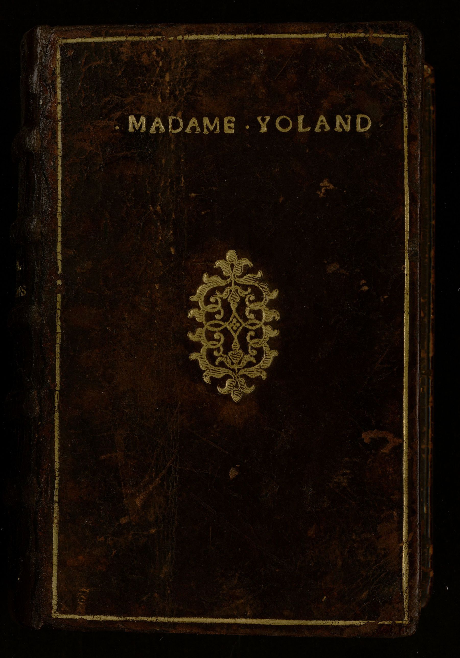 Contenu du Super-libris typographique au nom de Madame Yolande de Bassompierre