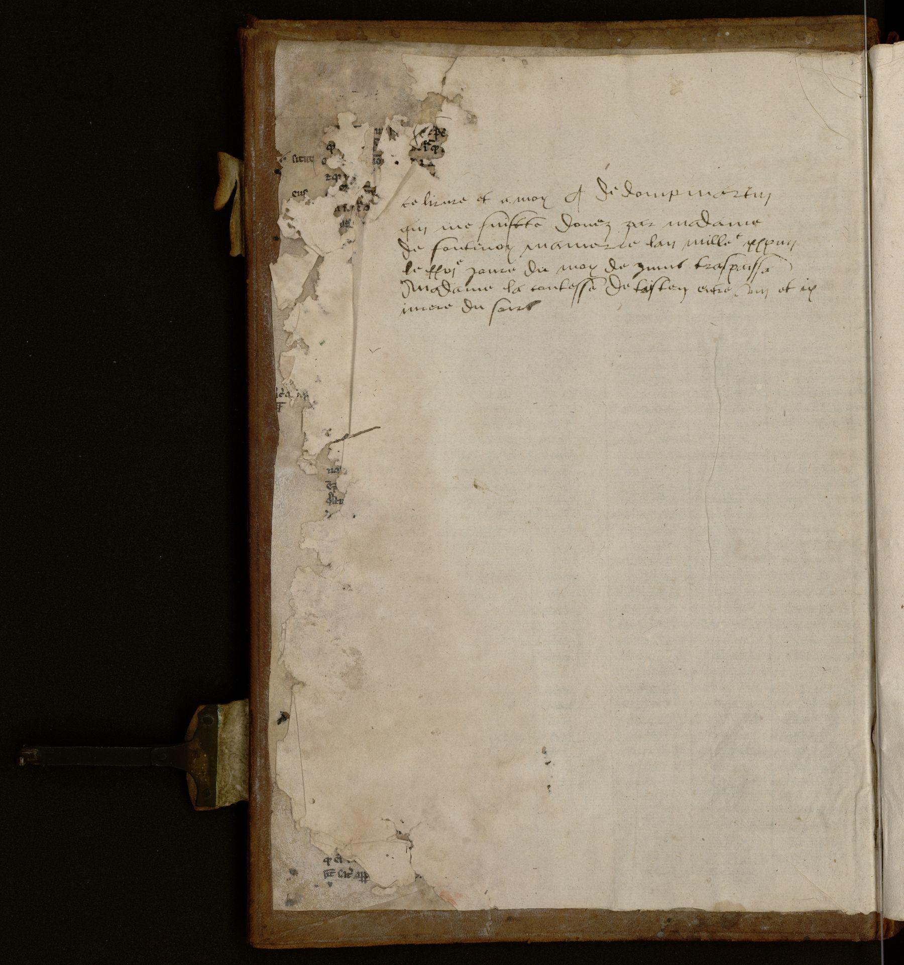 Contenu du Ex-libris manuscrit d'Alix de Dommartin