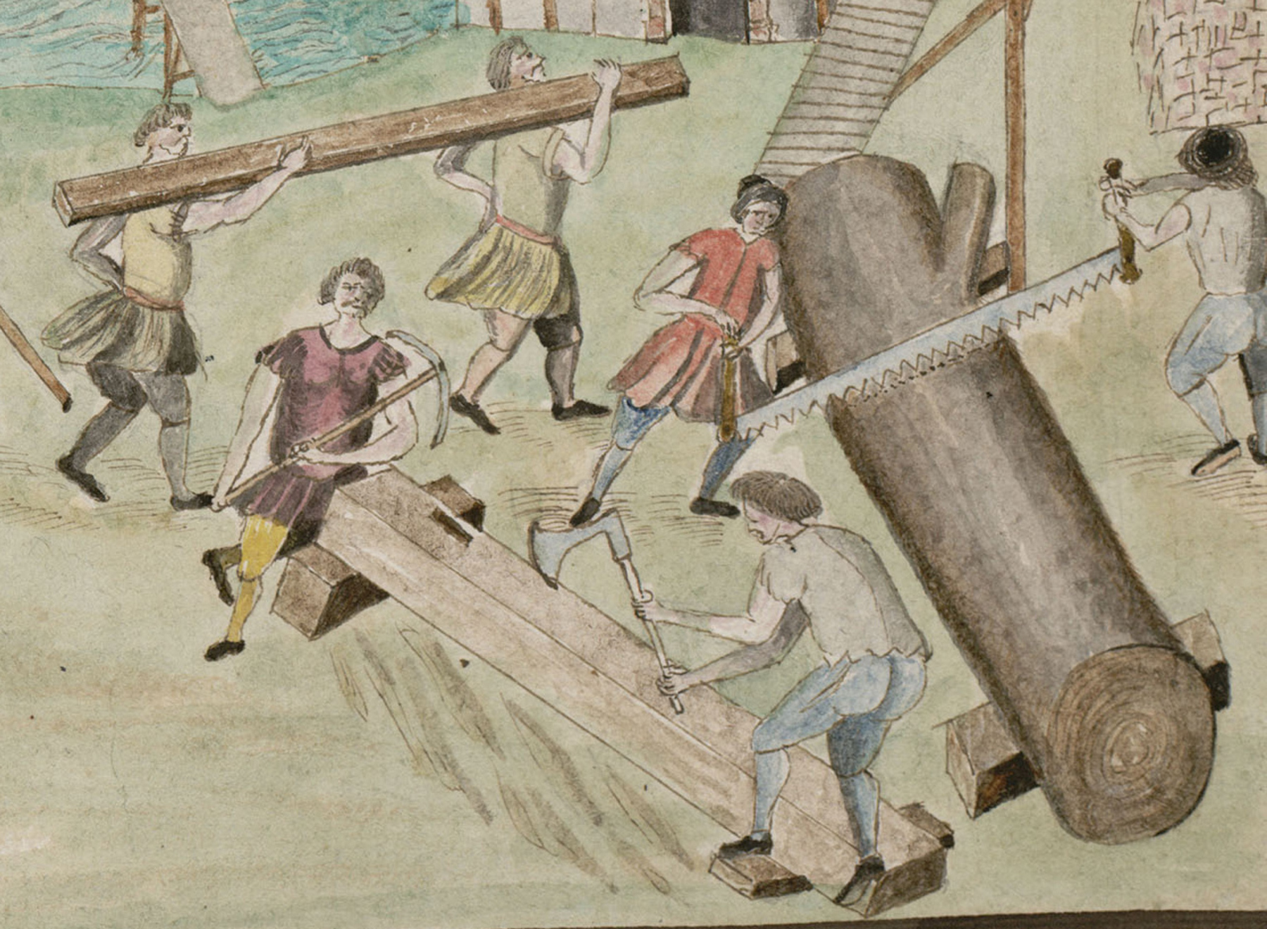 Contenu du Les charpentiers et le travail du bois