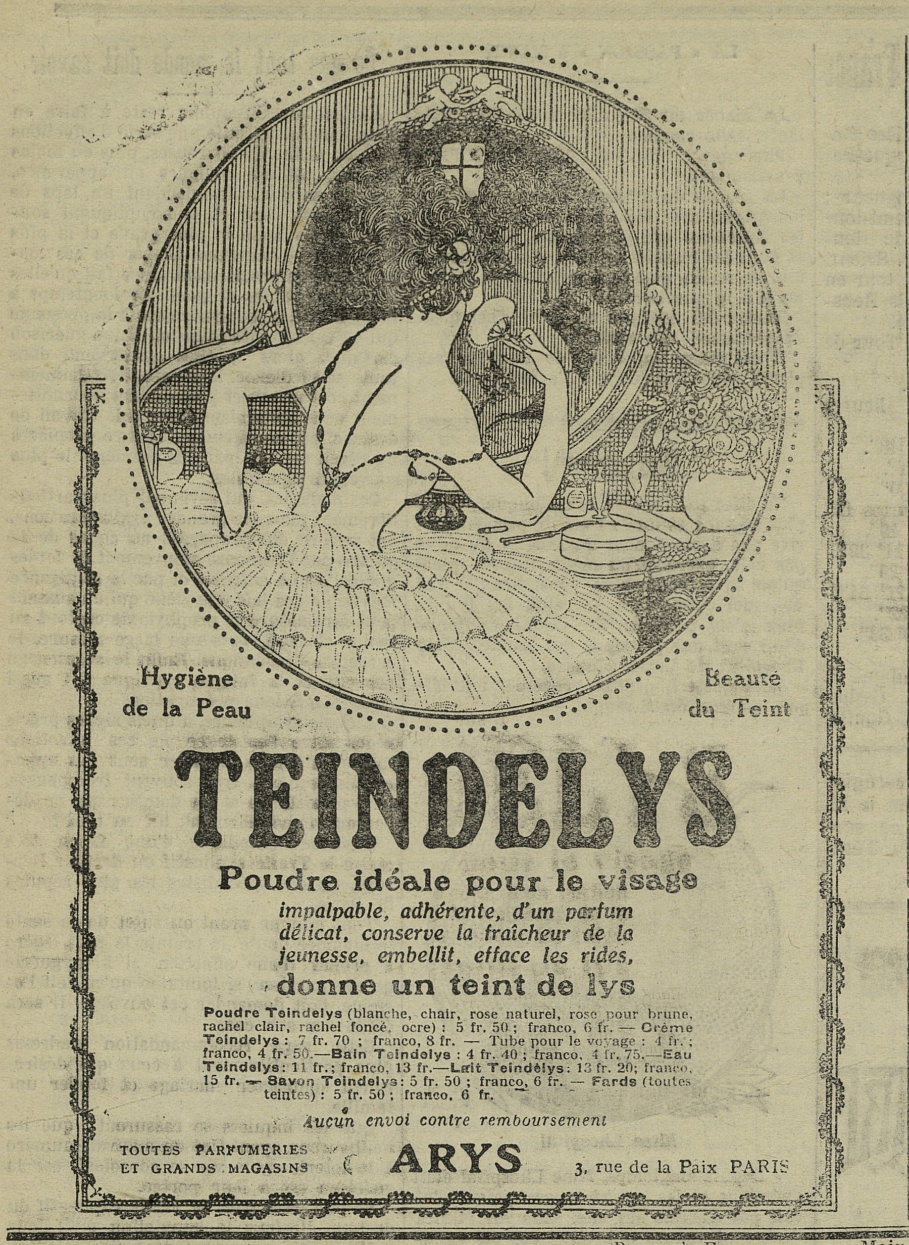 Contenu du Teindelys Contenu du Teindelys