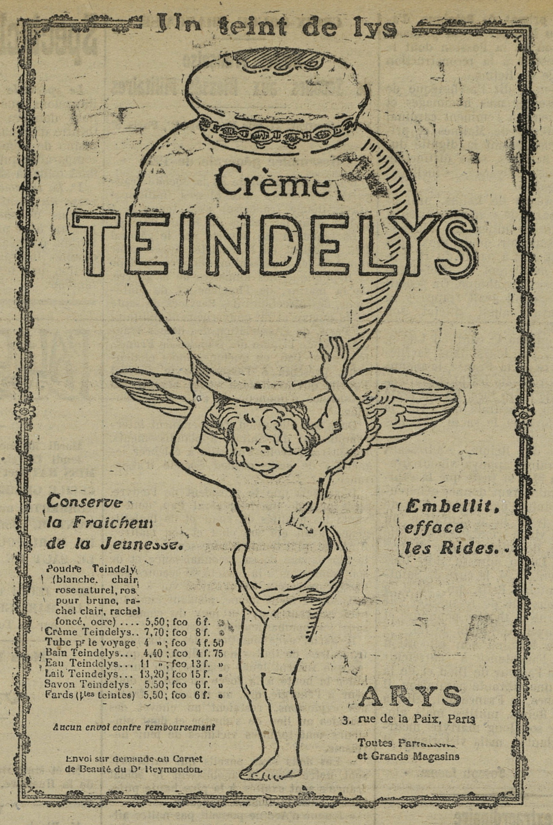 Contenu du Teindelys Contenu du Teindelys