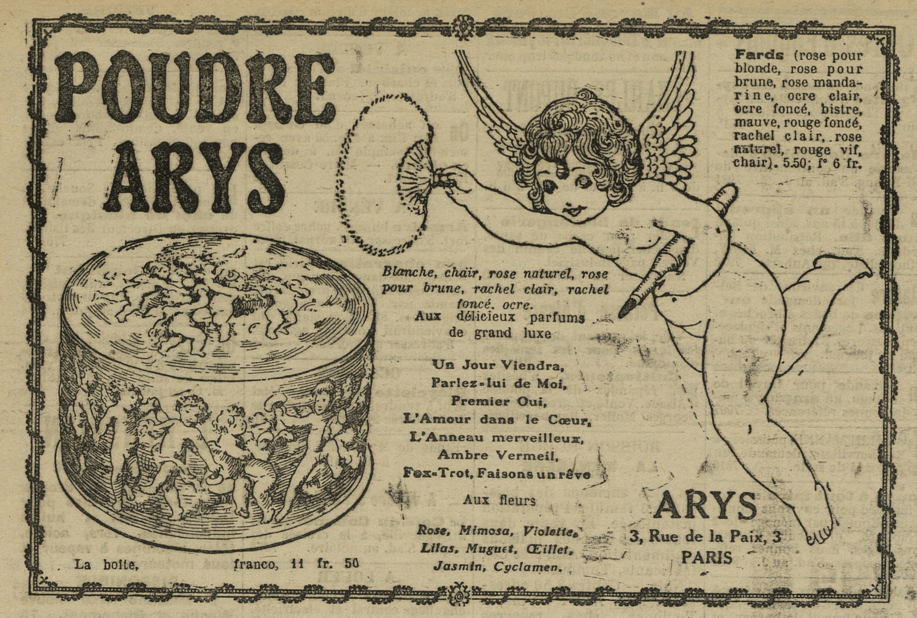 Contenu du Poudre Arys Contenu du Poudre Arys