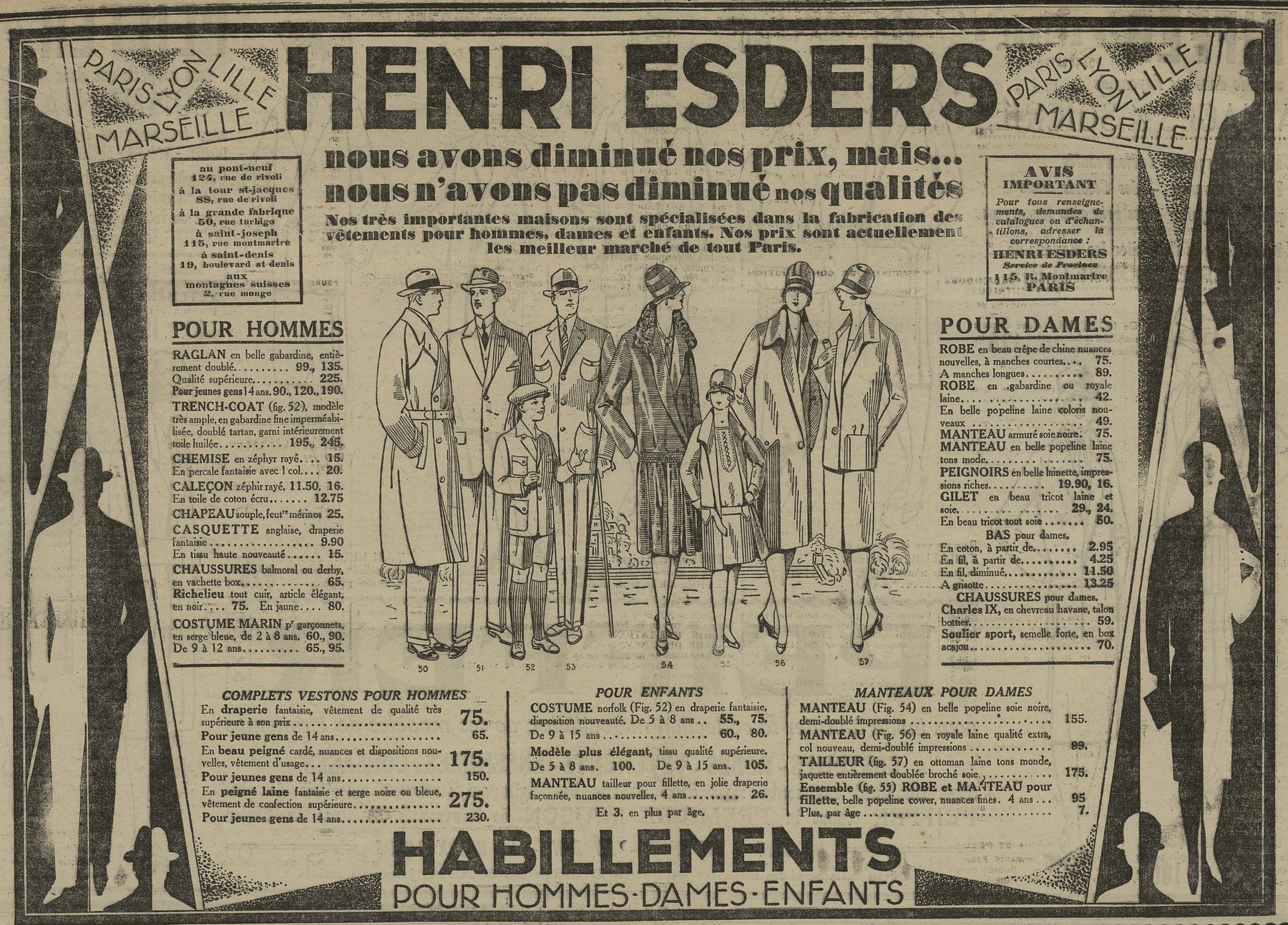 Contenu du Vêtements Henri Esders Contenu du Vêtements Henri Esders