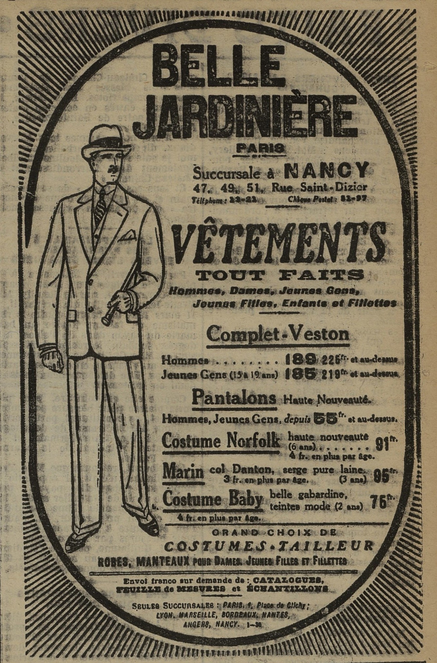 Contenu du Vêtements Belle Jardinière Contenu du Vêtements Belle Jardinière