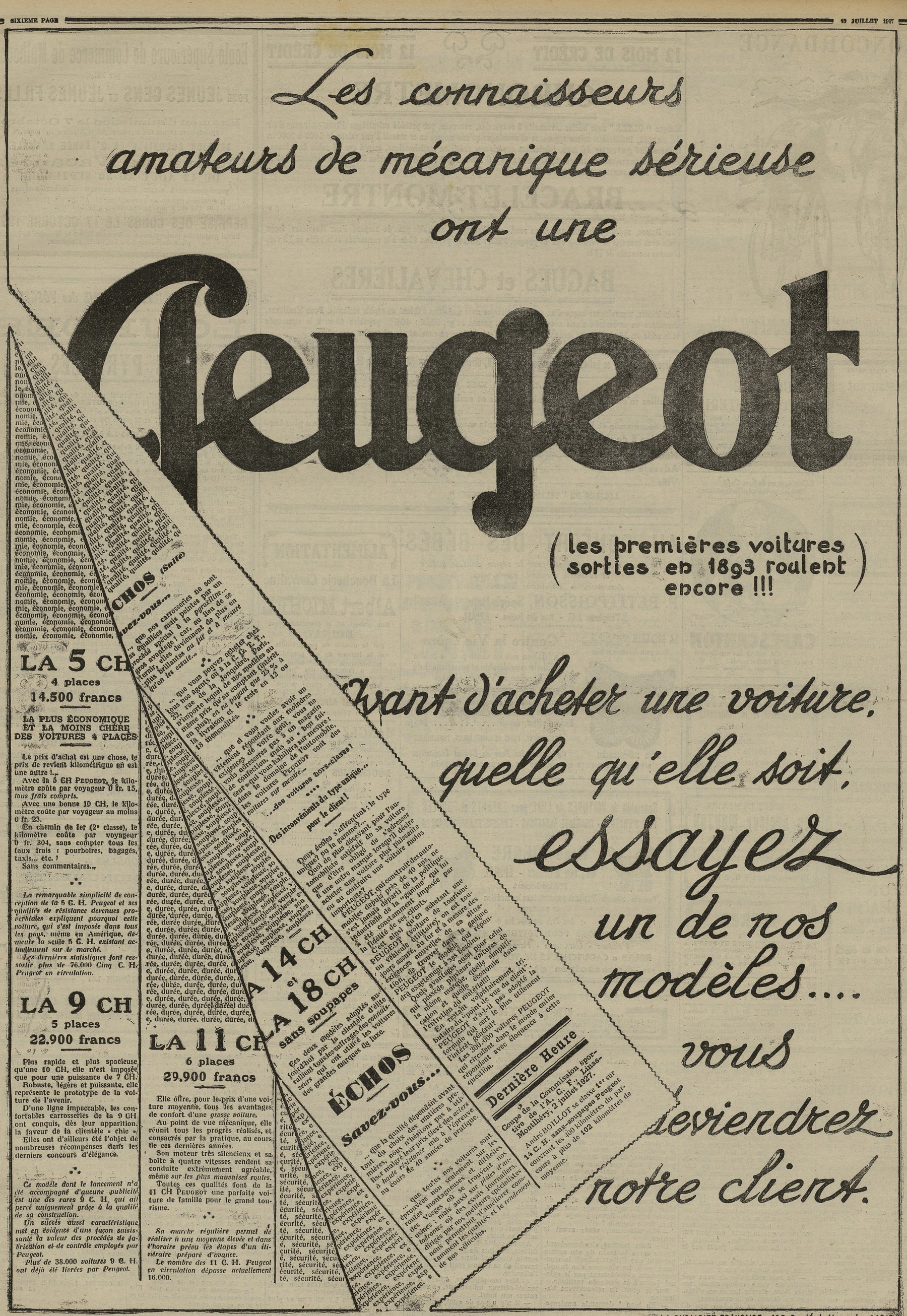 Contenu du Peugeot Contenu du Peugeot