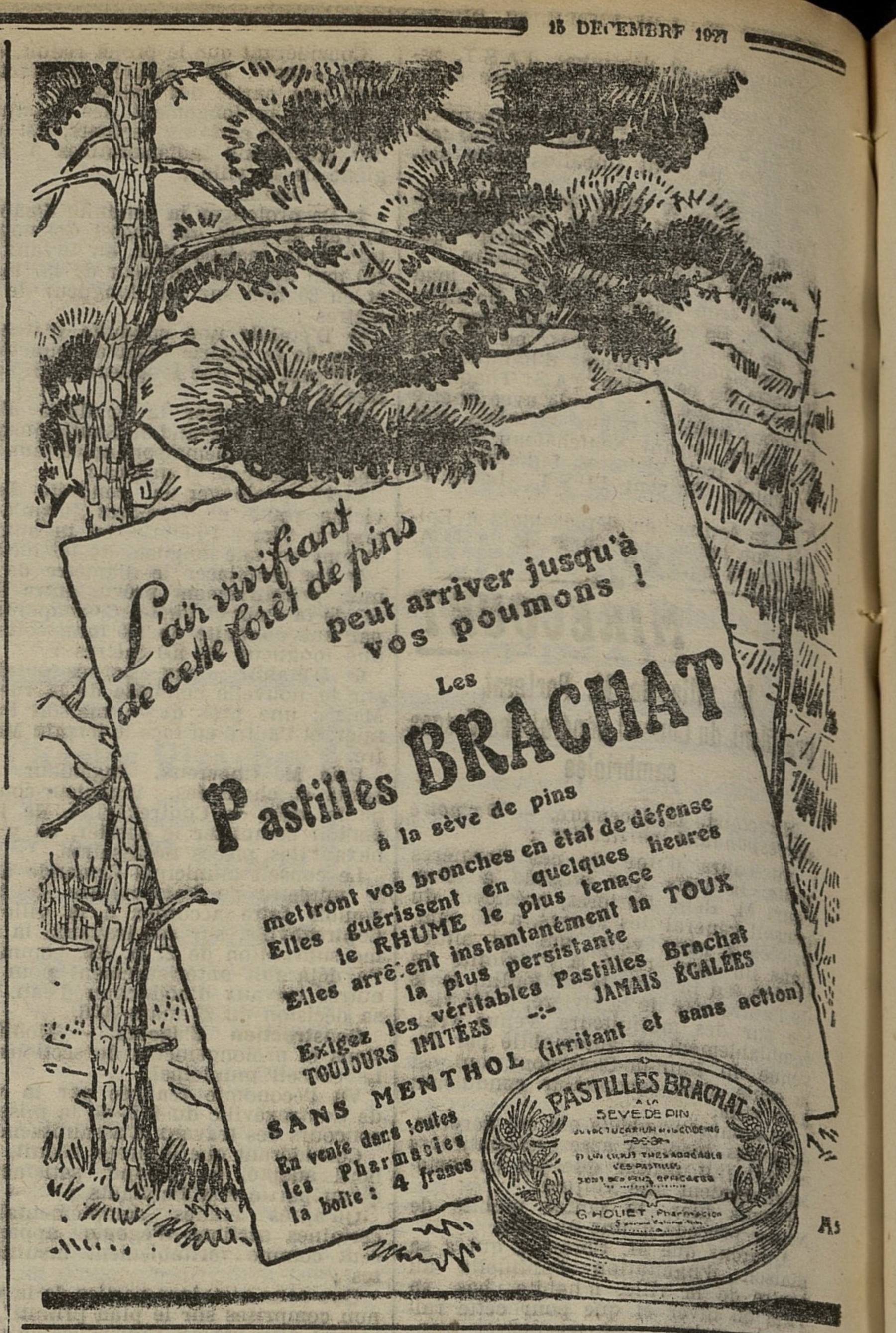 Contenu du Pastilles Brachat