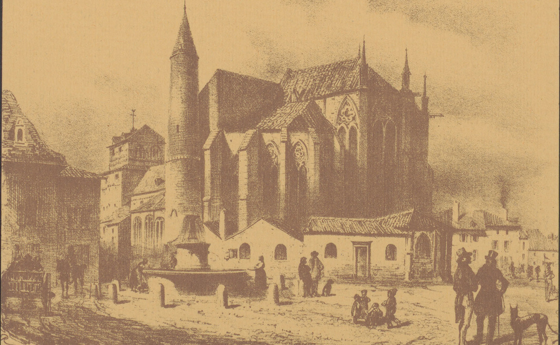 Contenu du La Fontaine près de l'église saint Maurice à Épinal
