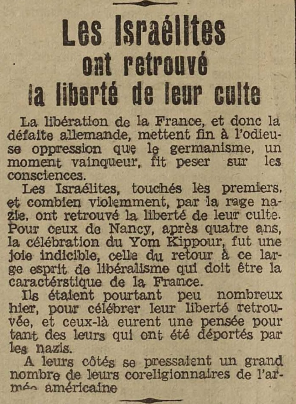 Contenu du Nancy est libérée