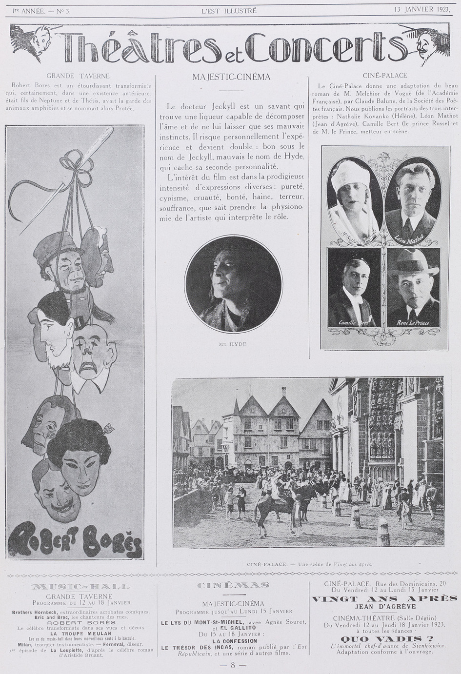 Contenu du Programmes des cinémas de Nancy (1920-1930)