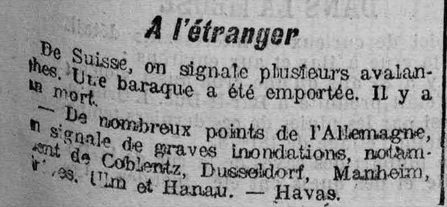 Contenu du L'Est Républicain, 22 Janvier 1910 Contenu du L'Est Républicain, 22 Janvier 1910