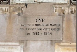 Gyp, plaque commémorative 8 place Carrière, Nancy GYP, place Carrière Nancy