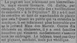 L'Est Républicain, 13 janvier 1891 détail de l'article Gyf et la Pépinière L'Est Républicain, 13 janvier 1891, détail de l'article
