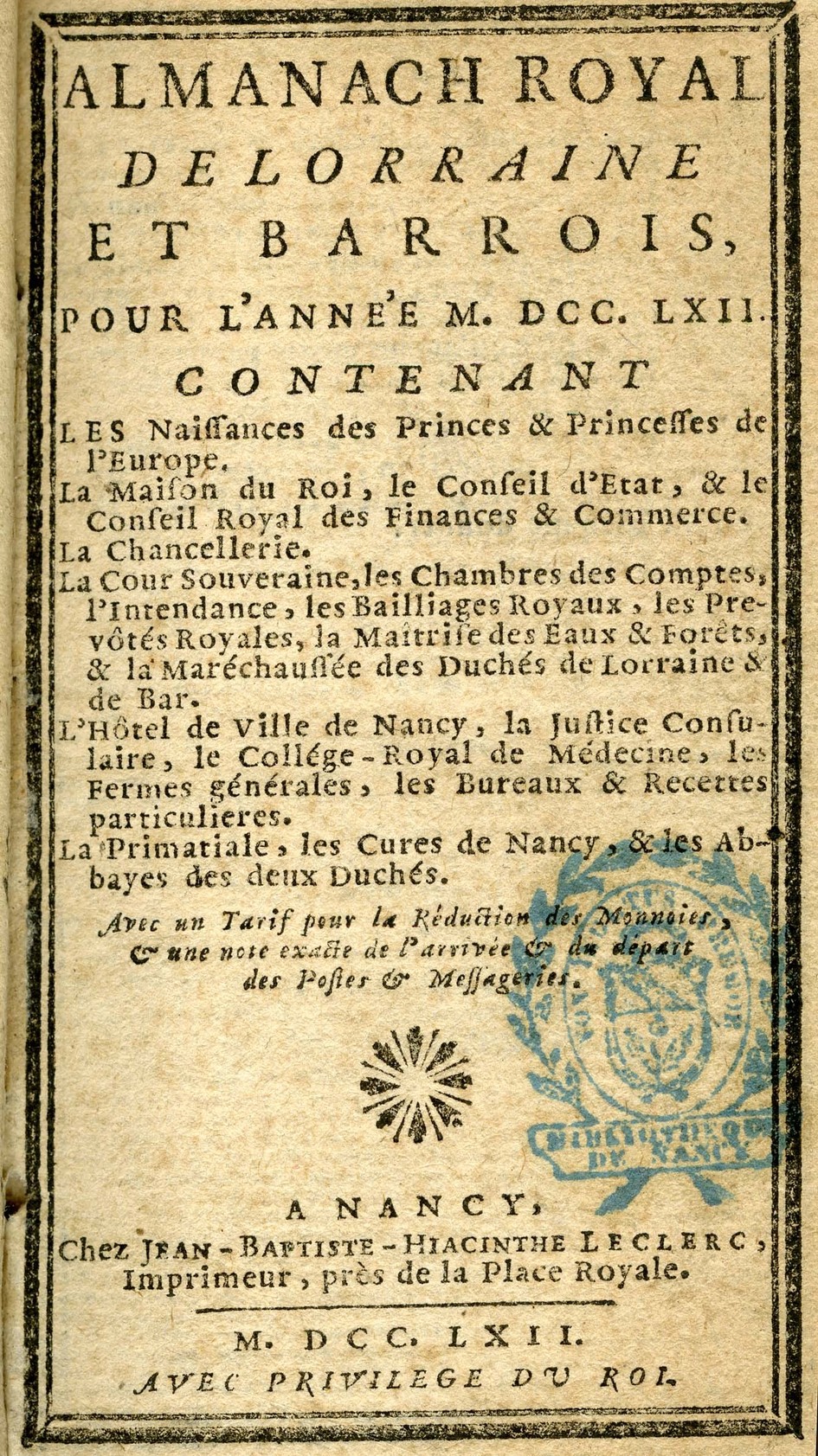 Contenu du L’information en Lorraine avant 1800